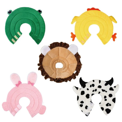 Soft Kitty Recovery Collar Sponge Flannel Cat Cosplay Elizabethan Collar Anti-licking Cute Dog Protective Neck Cone Stop Licking