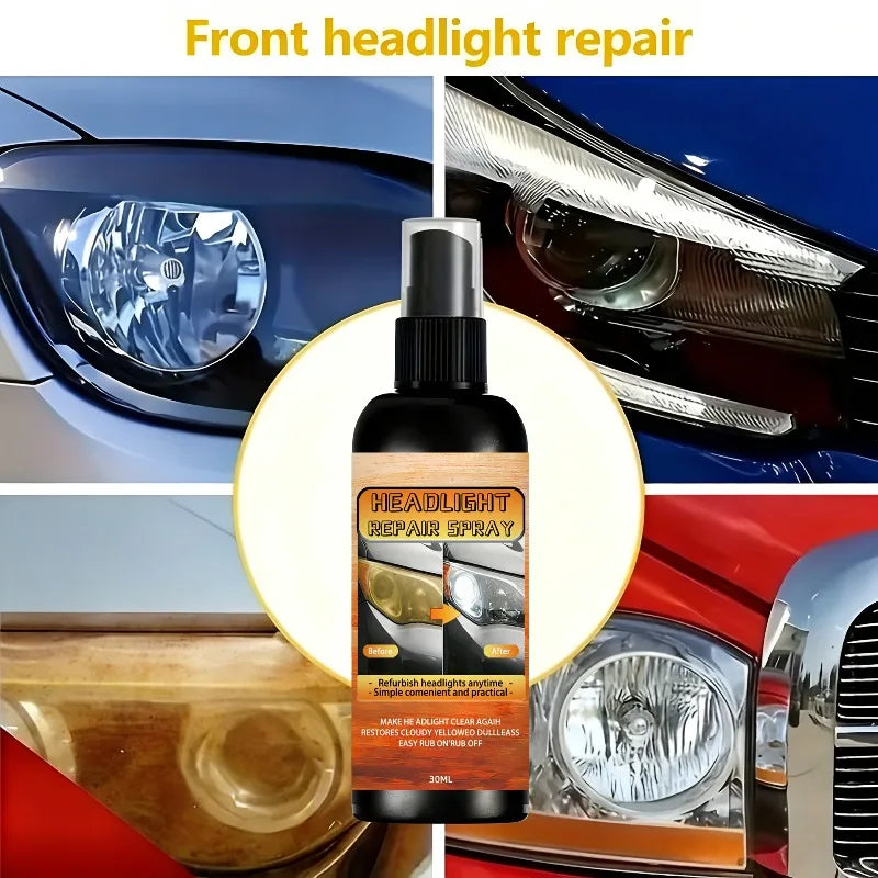Car Headlight Coating Spray Liquid Car Light Cleaner And Restorer UV Resistant Long Lasting Head Light Coating Spray