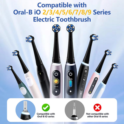 New 4/8PC Professional Toothbrush Replacement Heads, Compatible with Oral-B IO Series, Cost-Effective Pack.