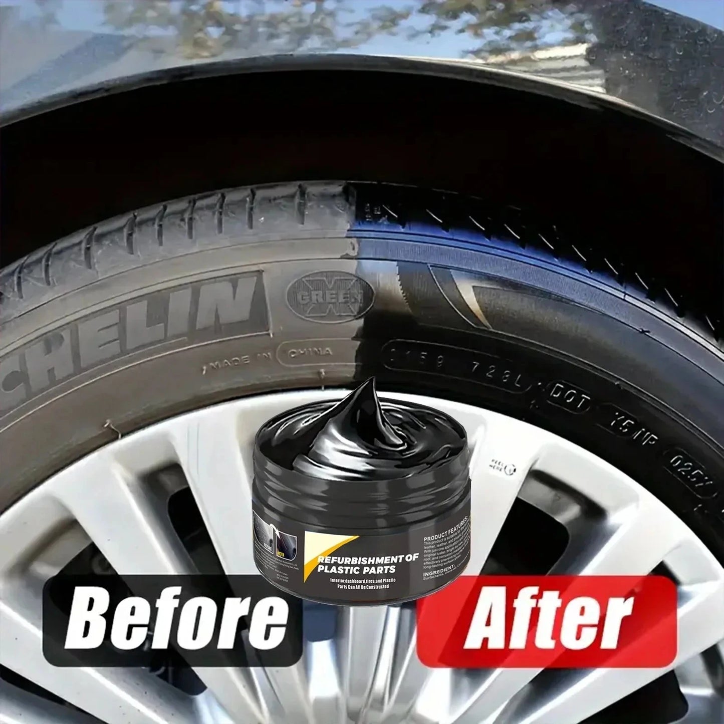 Car Interior Scratch Repair Paste, Interior and Exterior Plastic Polishing Wax for Leather, Tires, Steering Wheel.