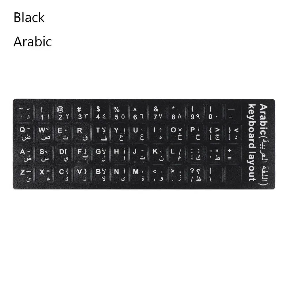 Non-slip English Arabic Keyboard Stickers Wear-resistant Laptop Keyboard Stickers Russian Letter Deutsch Spanish Alphabet Layout