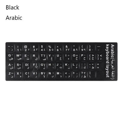 Non-slip English Arabic Keyboard Stickers Wear-resistant Laptop Keyboard Stickers Russian Letter Deutsch Spanish Alphabet Layout