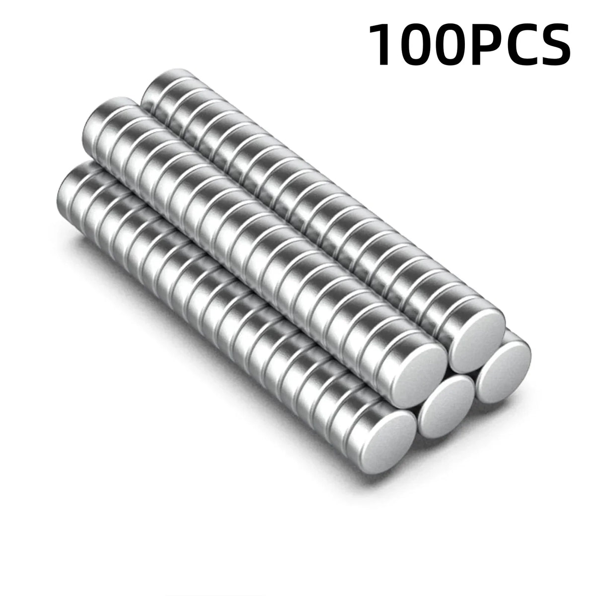 100 Piece 6x2mm Strong Round Magnets for Fridge, DIY, Building, Scientific, Craft, Education