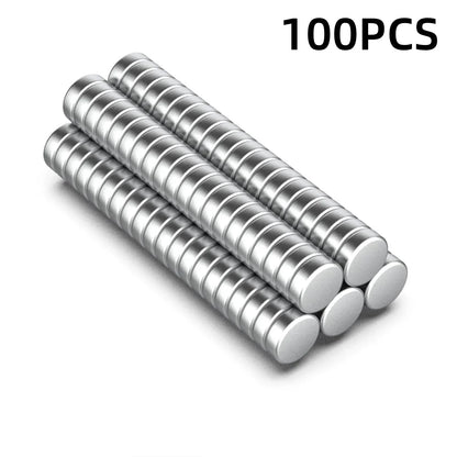 100 Piece 6x2mm Strong Round Magnets for Fridge, DIY, Building, Scientific, Craft, Education