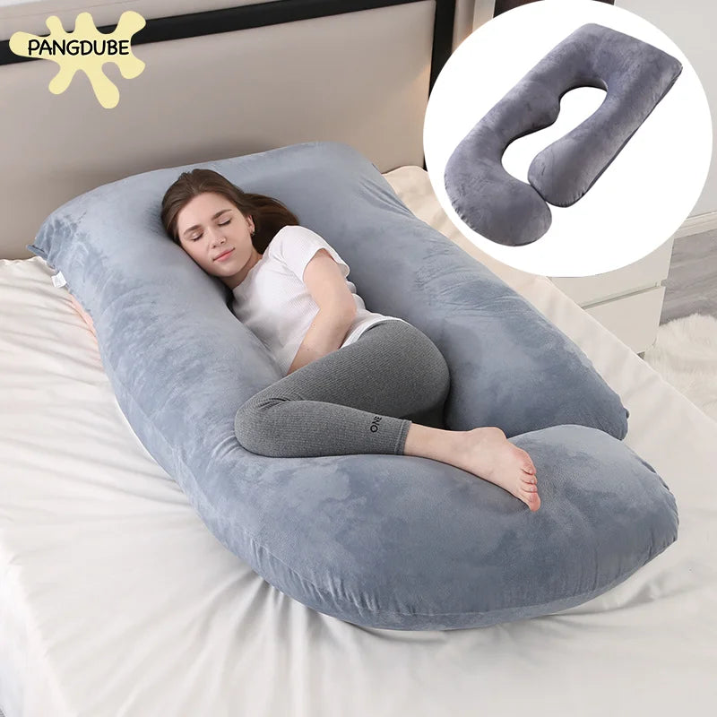 PANGDUBE G Shaped Pregnancy Pillow Waist Support for Pregnant Women Maternity Breastfeeding Cushion Cotton 3KG Body Pillow
