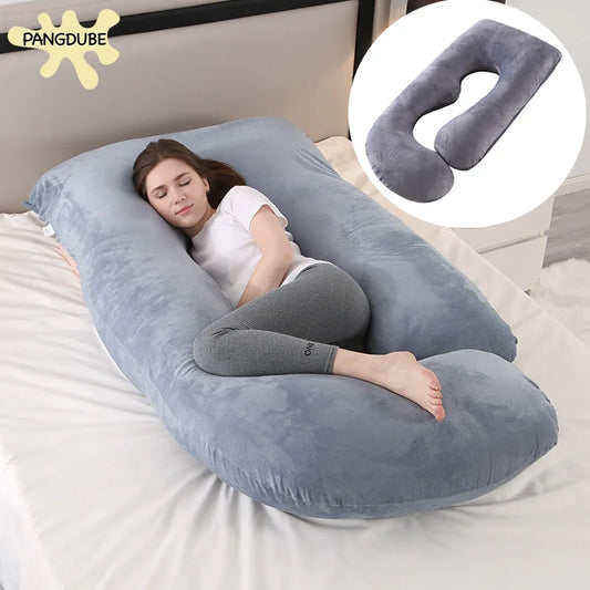 PANGDUBE G Shaped Pregnancy Pillow Waist Support for Pregnant Women Maternity Breastfeeding Cushion Cotton 3KG Body Pillow