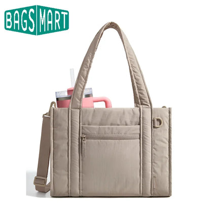BAGSMART Small Tote Bag for Women Lightweight Crossbody Bag with Zipper Mini Shoulder Bag for Travel Work College