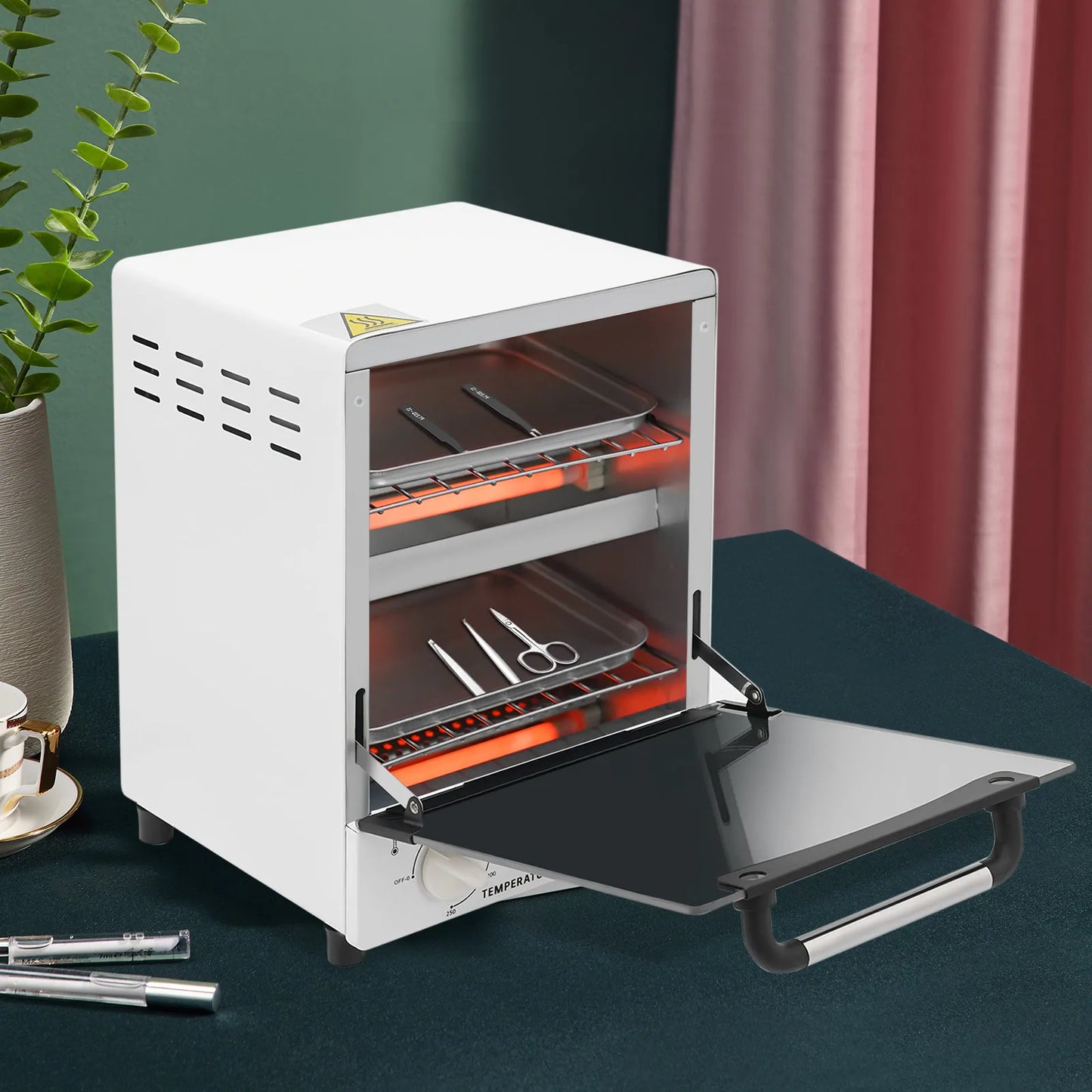 110V 1000W 12L Infrared Heat Sterilizer Nail Tool Sterilizer Beauty Salon Equipment
