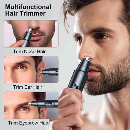Nose Hair Trimmer for Men USB Rechargeable for Nose Eyebrow Ear Hair Remover Portable Mini Painless Electric Nose Hair Clipper