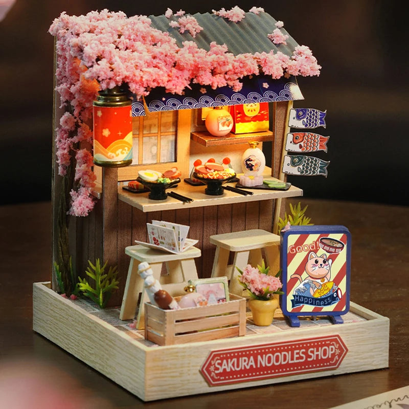 Mini Miniature Doll House DIY Small House Kit Making Room Toys Home Bedroom Decorations With Furniture Wooden Craft DollHouses
