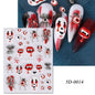 1sheet 5D Halloween Nail Stickers Pink/Green/Black Cartoon Pattern Nail Art Slider DIY For Sweet Cool Girl Cute Nail Decoration