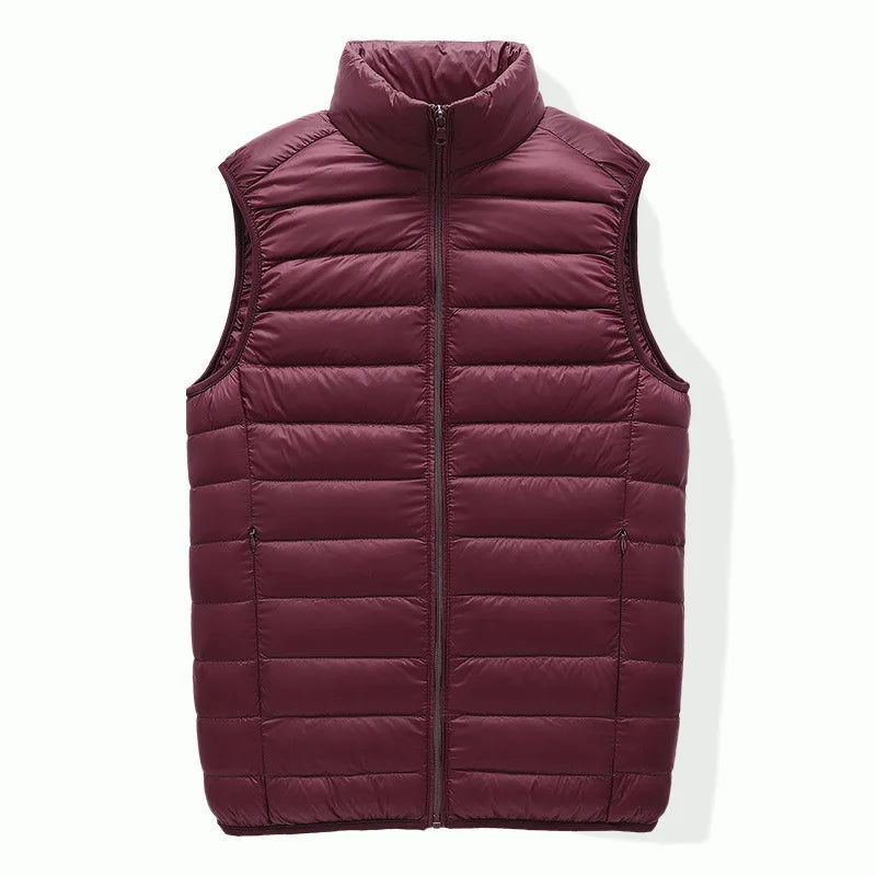 Men's Sleeveless Puffer Jacket 2023 New Autumn Spring Lightweight Water-Resistant Packable Men Down Vest Coat
