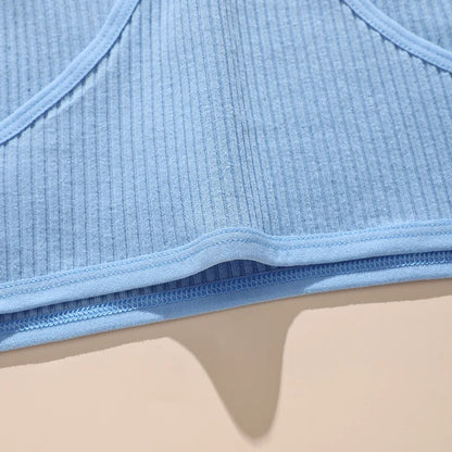7Pcs Women's Panties Striped Briefs for Women Low-Rise Breathable Cotton Female Soft Underwear Solid Colors Ladies Underpants
