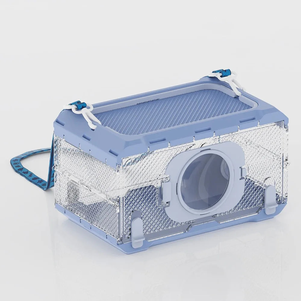 Folding Insect Observation Box Waterproof Wear Resistant Portable Hamster Cage Transparent Pet Observation Box
