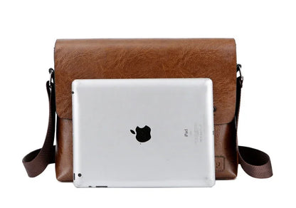 Business Shoulder Bag For IPAD PU Leather Business Handbag Men Messenger Bag Large Side Sling Bag Fashion Man Crossbody Bag