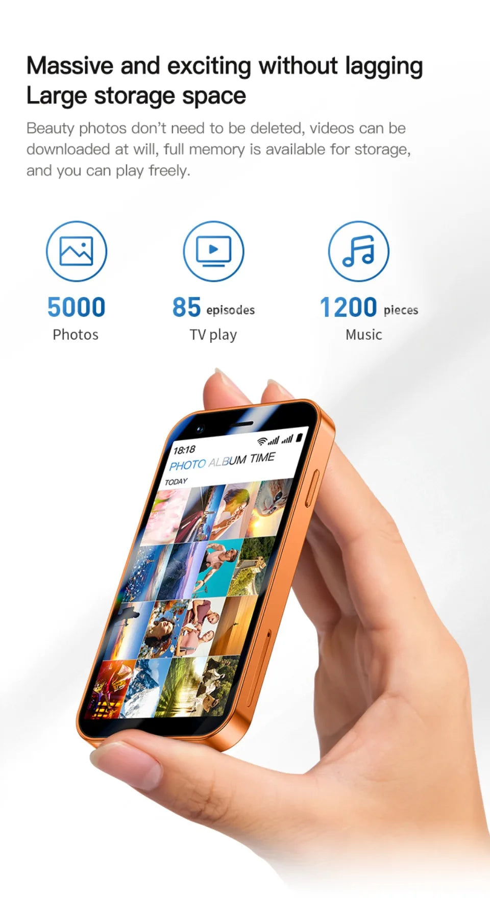 SOYES A17 Mini Android8.1 Smart Phone 3.0 Inches 2GB RAM 16GB ROM Dual SIM Standby Play Store 3G Little Phone
