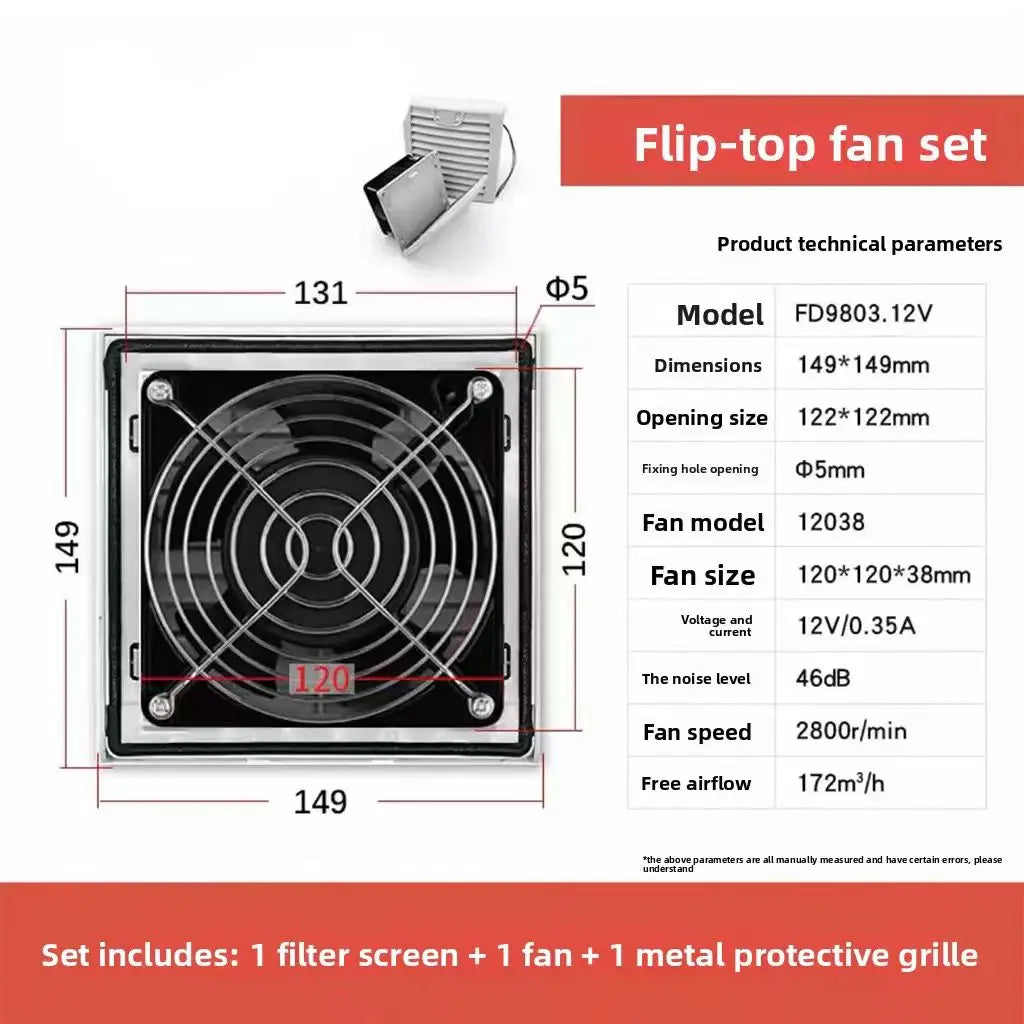 803 150*150mm Enclosure Cabinet Ventilator Filter Kits 120mm X 38mm AC EC 115V 230V DC 12V 24V Cooling Fan Dustproof Waterproof