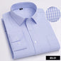 Men's Long Sleeve Shirt High-quality Fashion Casual Print Plaid Stripe Single Pocket Fit Business Formal Office Four Season Top