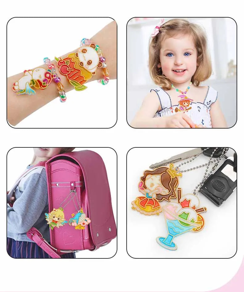 DIY Crystal Gel Painting Kit Craft Handmade Toy Children Graffiti Coloring Gift Fairy Tale & Animal Themes Educational Art Kits