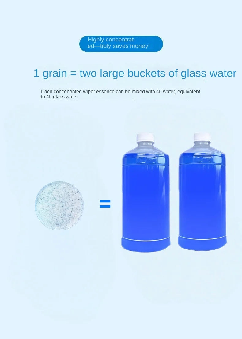 Solid Cleaner Car Windscreen Cleaner Effervescent Tablet Auto Wiper Glass Solid Cleaning Concentrated Tablets Detergent