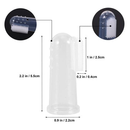 Veterinarian Recommended Silicone Finger Toothbrush for Pets Dogs Cats Oral Care Cleaning Massager