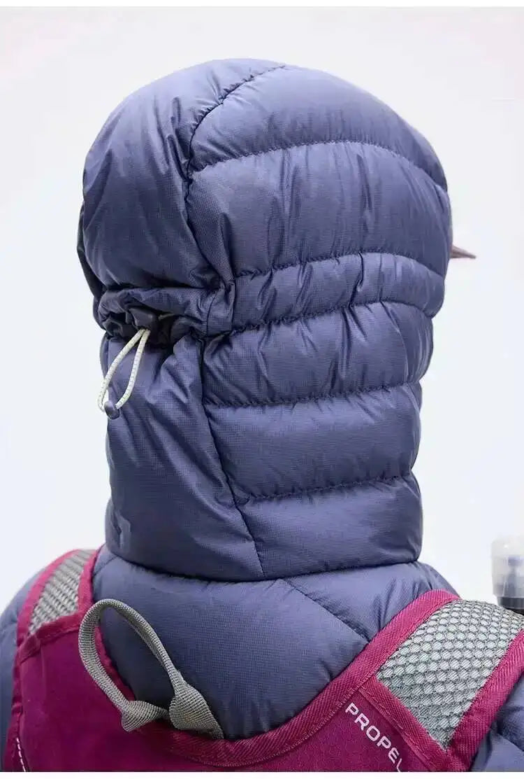 HKSH Outdoor Light Sport Color Contrast Hooded Down Jacket Women's Winter Mountain Leisure Waterproof Climbing Cotton Coat H2887