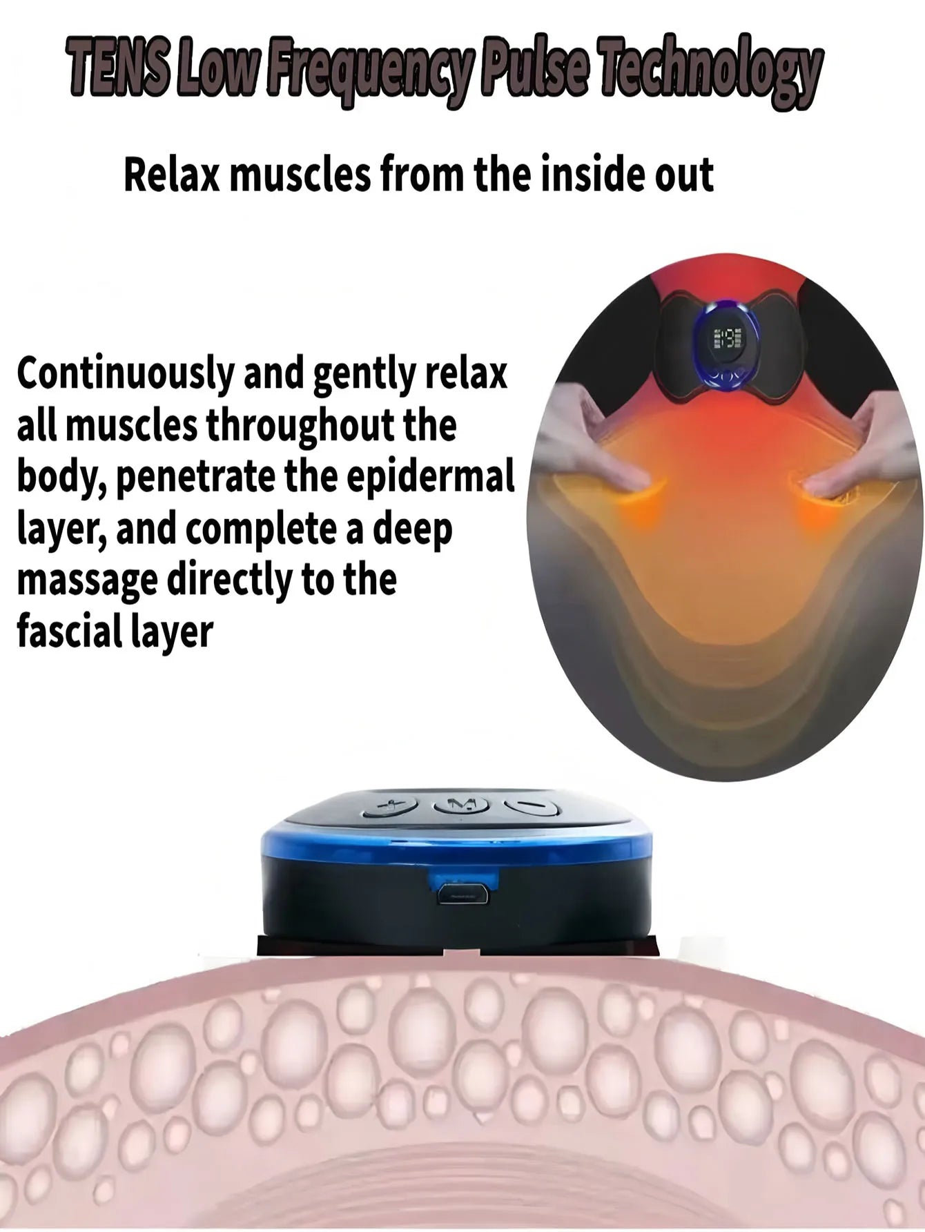 LCD Display EMS Neck Massage Electric Massager Cervical Neck Back Patch 8 Mode Pulse Muscle Stimulator