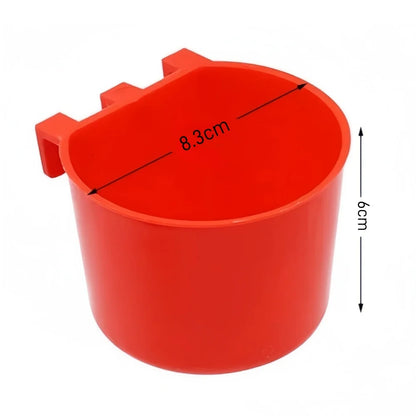 6/10PCS Chickens Feeder Hanging Plastic Chicken Coop Feeding Drinking Bowl Poultry Duck Goose Water Dispenser Chickens Supplies