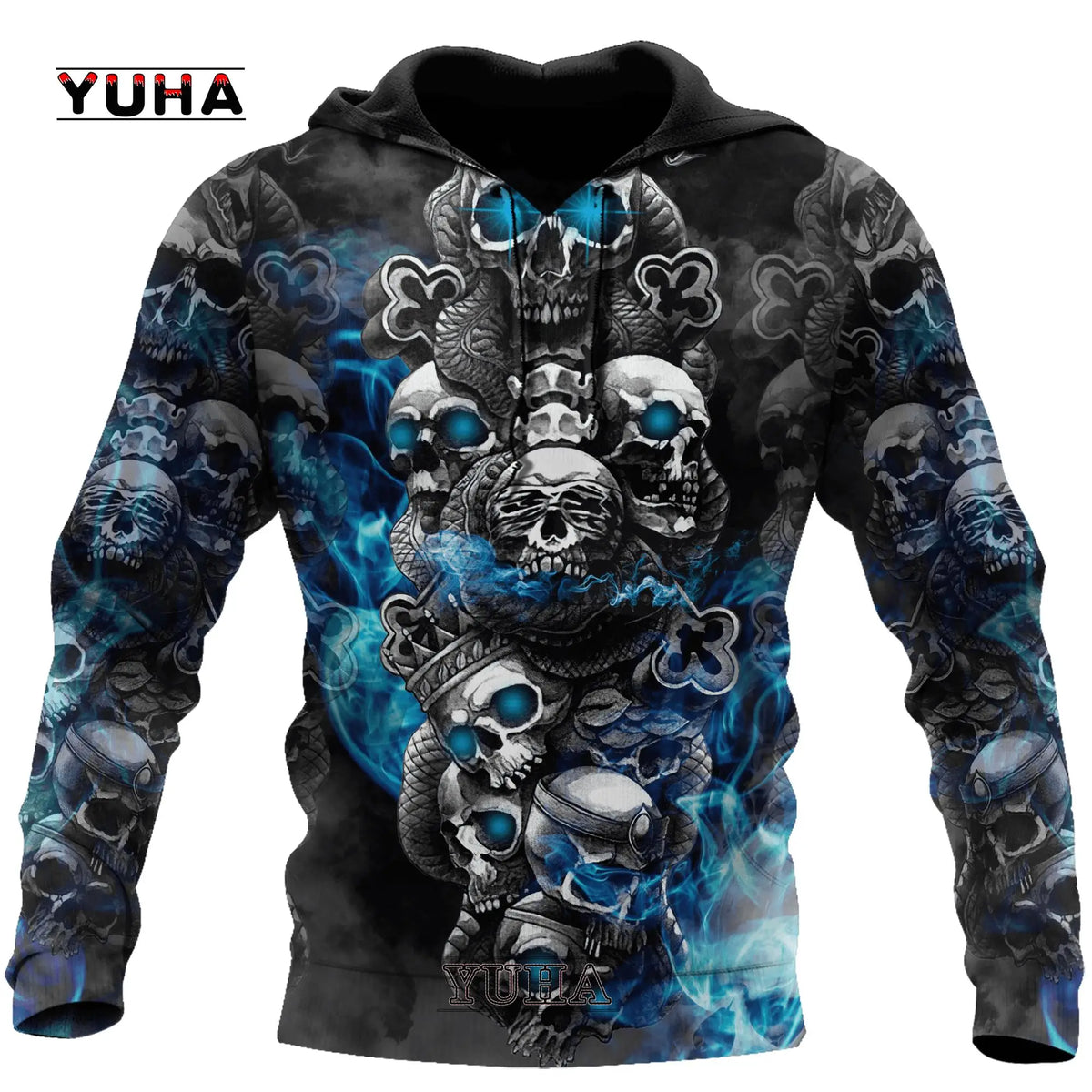 Dark  Red Skull Tattoo 3D All Over Printed Men's Hoodie & Sweatshirt Spring and  Autumn Unisex  Hoodies Casual Sportswear