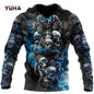 Dark  Red Skull Tattoo 3D All Over Printed Men's Hoodie & Sweatshirt Spring and  Autumn Unisex  Hoodies Casual Sportswear