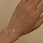 ROXI 925 Sterling Silver Heart/Star Zircon Bracelet With Finger Design For Women Hand Chain Accessories Party Jewelry Gift