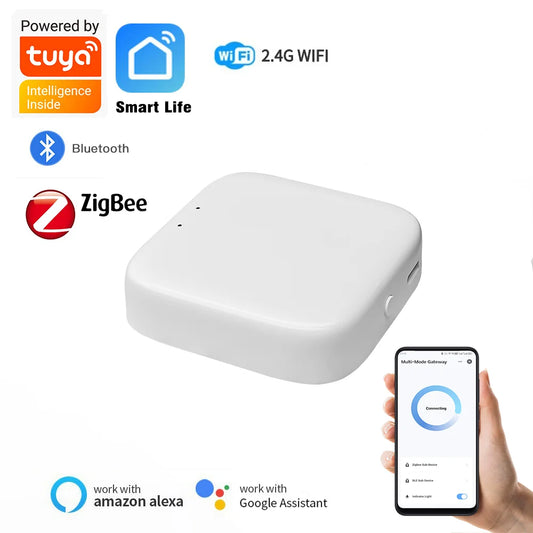 Zigbee Gateway Tuya Devices Bluetooth Wired Smart Hub Smart Life Products Home Control Panel Compatible with Alexa