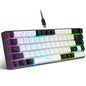 68 Keys Gaming Keyboard USB Wired Portable 20 RGB Backlight Keyboard Black and White Keycaps for Windows Laptops Computer