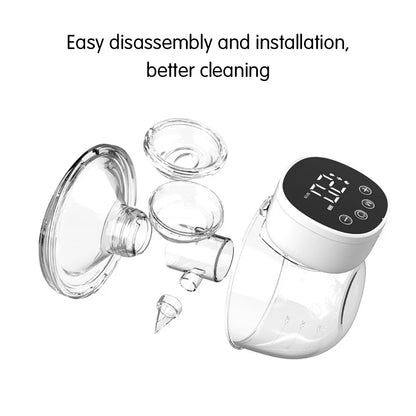 2pcs Wearable Breast Pum Hands Free Electric Breast Pump Silent Invisible Breast Pump 3 Modes 9 Levels of Suction 180ML Capacity