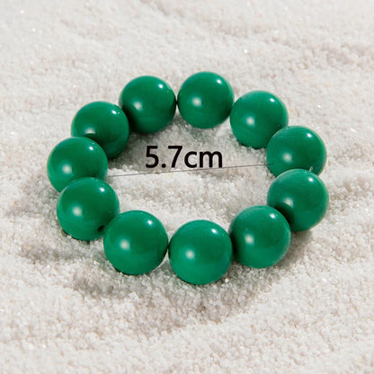 Tocona New Arrival Colorful Big Bead Bracelets for Women Personality Punk Resin Holiday Jewelry Accessories Wholesale Gift