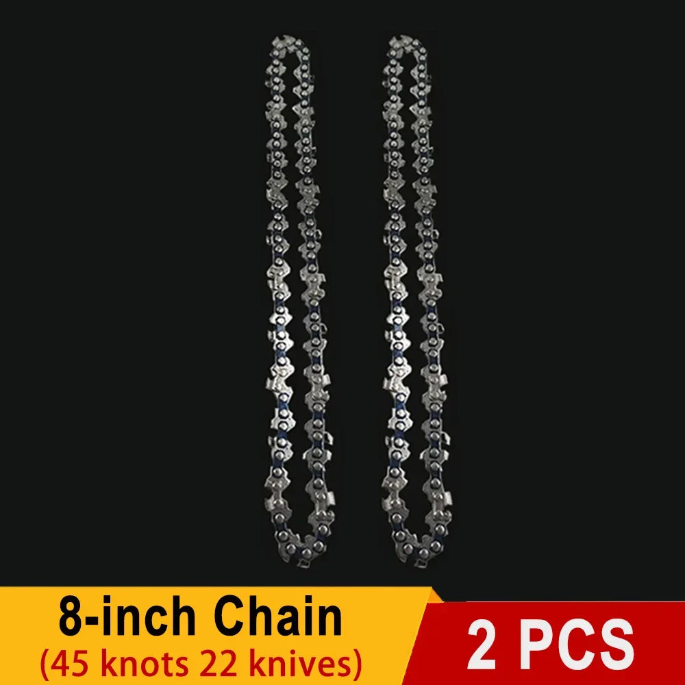 8 Inch Saw Bar 1/4"P Electric Saw 45 knots 22 knives Electric Chain Saw Guide Replacement Mini Steel Chainsaw Chains Garden Tool