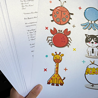 A4 20/50Pcs Double Sided Ice White Pearl Paper 120/160/200/250/300G Thick Paper Laser Printing For Making Business Invitation
