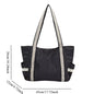 Women Shoulder Bag For Korean Vintage Canvas Cute Lace Large Capacity Tote Multi Pocket Handbag Fashion Round Dot Underarm Bag