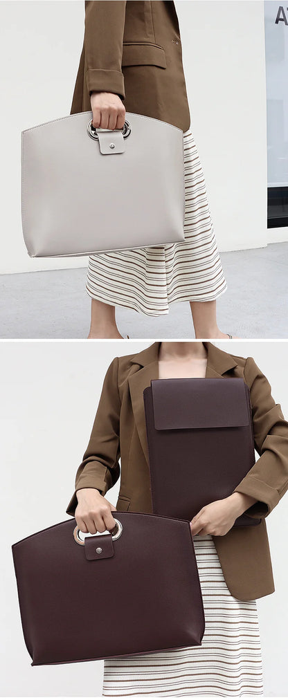 Laptop Bag Men Women Business Portable Computer Case Storage Purses Hand Document Bags Luxury Upscale Tote Waterproof Briefcase