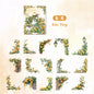 30 Pcs Flowers Corner Stickers PET sticker package DIY diary decoration sticker album scrapbooking Junk Journal