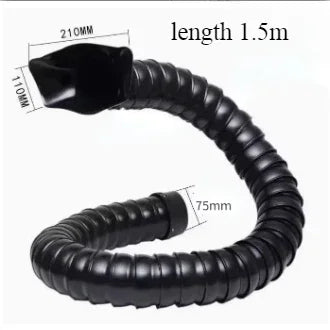 Flexible Smoke Exhaust Ventilator Pipe positioning bamboo tube suction air collector hood Industrial smoke extraction system