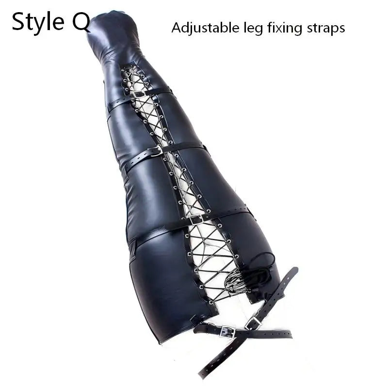 BDSM PU Leather Straitjacket Bondage Body Harness Adult Game Straight Jacket Halloween Clubwear Costume Armbinder Sex Toys Women