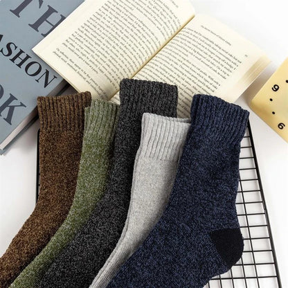 Winter Warm Thick Towel Bottom Man Socks Wool Male Slipper Merino Against Cold Snow Mid-Calf For Men And Women Thermal Thickened
