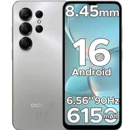 Global Version DOOGEE Note56 X Smartphone Android 16 24GB RAM(3GB+21GB) 64GB ROM 6.56'' Screen 6150mAh Battery Mobile Phone
