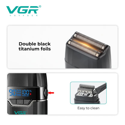 VGR Face Shaver Professional Hair Trimmer Mini Shaver Cordless Beard Trimmer Adjustable Barber Hair Clipper V-906 V-003 V-308