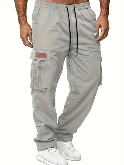 2024 Amazon Summer New Men's Work Pants European and American Independent Station Drawstring Multi Pocket Casual Pants