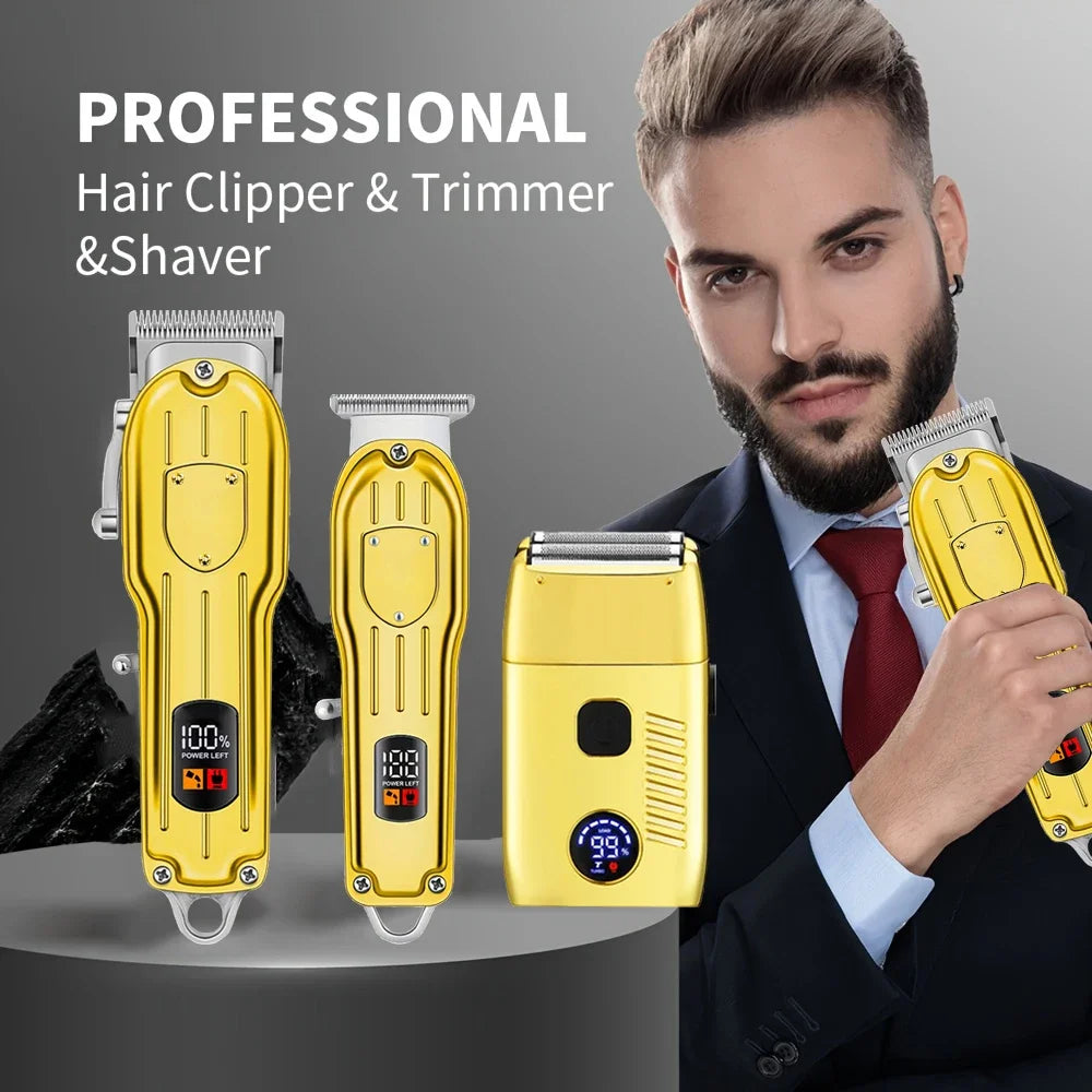 Hair Clippers Electric Razor Shavers for Men USB Rechargeable Clippers and Trimmer Beard Trimmer Barber Kit Professional Clipper