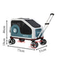 Large Pet Stroller with Telescopic Handle Silent Wheels Foldable Dog Cat Trolley Carrier Breathable Mesh Medium Pets Travel Cart