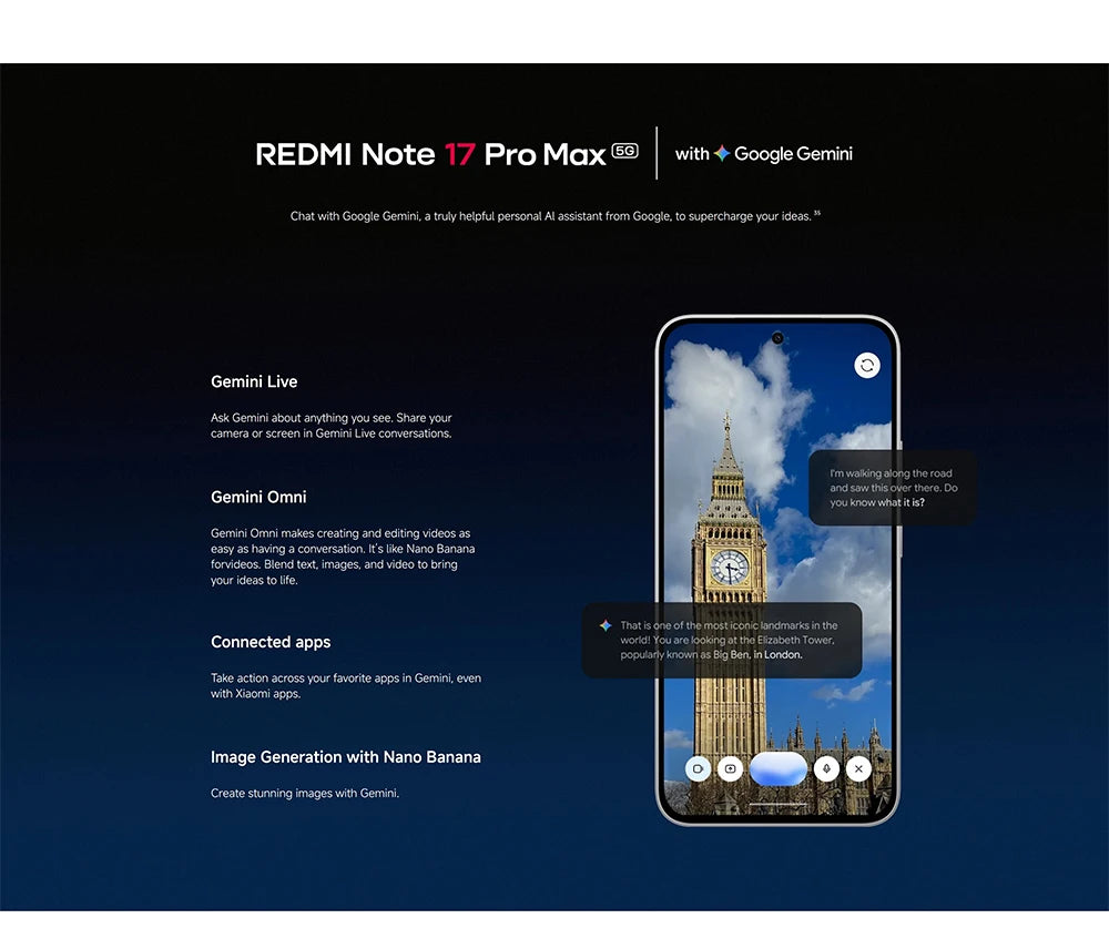 Global Version Redmi Note 17 Pro Max 5g Nfc Phones 6.83" 1.5K Crystalres Amoled Display 9210Mah' Battery with 100W Hypercharge Smartphones