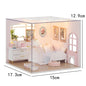 Mini Doll House DIY Small House 3D Puzzle Assembly Building Model Toys Home Bedroom Decoration With Furniture LED Lights Gifts